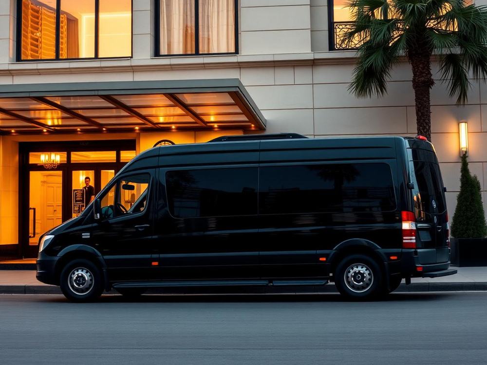 Private VIP transfer vehicle outside an Istanbul hotel